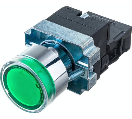 Кнопка управления ЭРА LAY5-BW3361 с подсветкой, зеленый, 1з, 20/200/6000 Б0045663