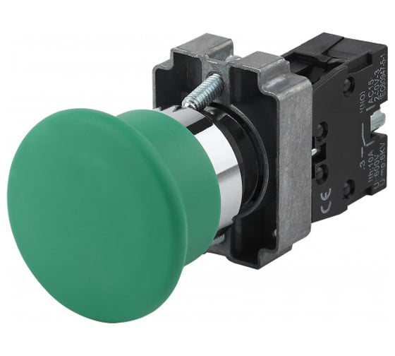 Кнопка управления ЭРА LAY5-BC31 Грибок, зеленая, 1з, 20/200/3200 Б0045641 1