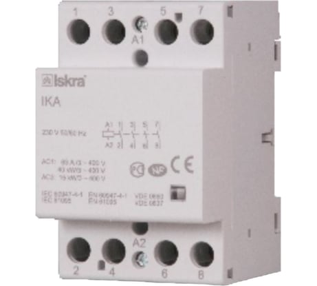 Контактор модульный iskra IKA63-04/230V УТ-00019595
