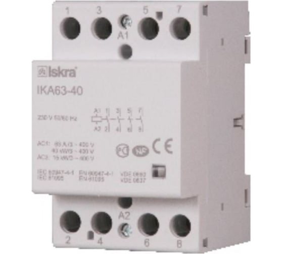 Модульный контактор Iskra IKA63-40/230V УТ-00019594