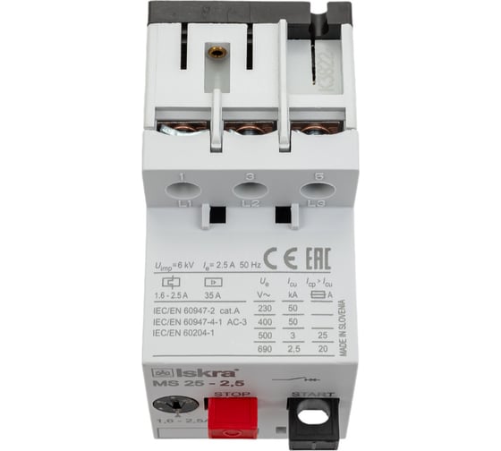 Автомат защиты двигателя Iskra MS25-2.5 УТ-00019744