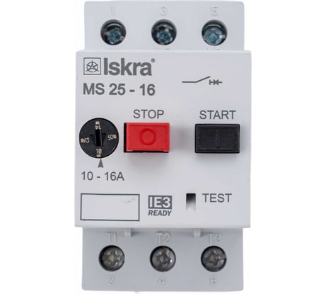 Автоматический выключатель защиты двигателя Iskra MS25-16 УТ-00019743