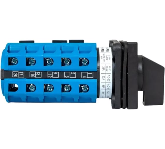 Переключатель кулачковый EKF ПК-1-103 25А 3P «0-1-2-3» IP65 pk-1-103-25-65