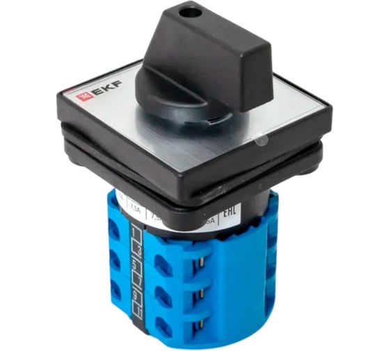Переключатель кулачковый EKF ПК-1-53 32А 3P «1-2» IP65 pk-1-53-32-65