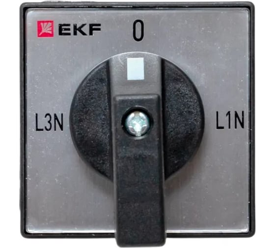 Переключатель кулачковый EKF ПК-1-84 10А 4P для вольтметра (фазное напряжение) IP65 pk-1-84-10-65