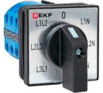 Переключатель кулачковый EKF ПК-1-64 10А для вольтметра IP65 pk-1-64-10-65