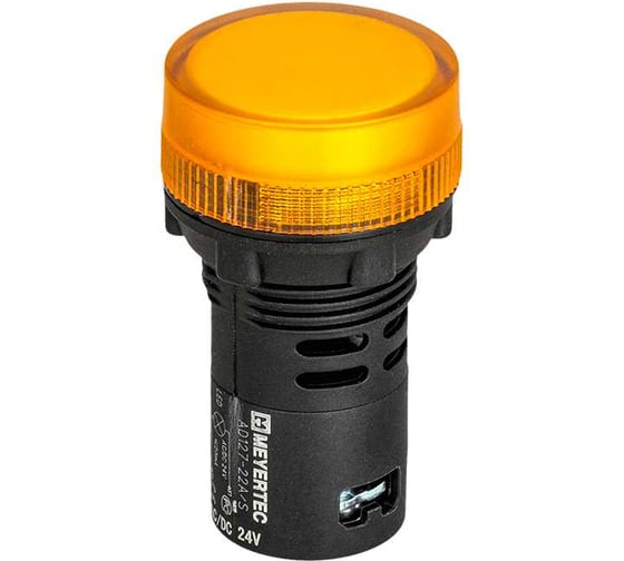 Сигнальная LED лампа MEYERTEC желтый, 24V AC/DC IP65 MT22-SA15 R-00014408