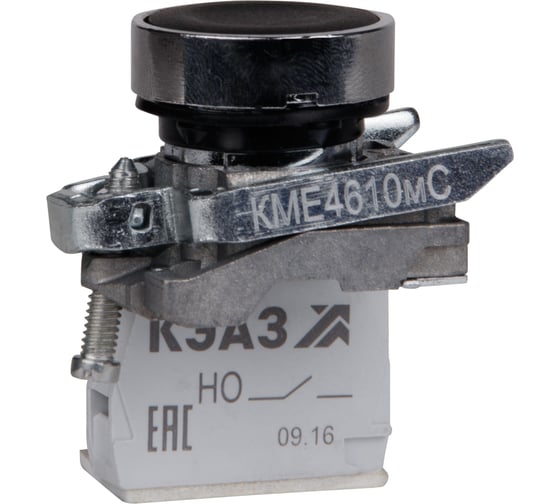 Кнопка КМЕ4610мС-черный-1но+0нз-цилиндр-IP65-КЭАЗ 14 шт 248263 1