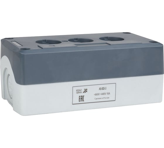 Корпус кнопочного поста КЭАЗ OptiSignal D22 A5-BD-3 3 отверстия XALD03 338520 1