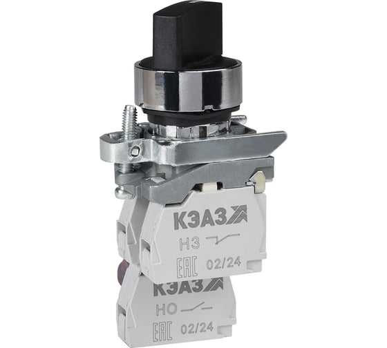Переключатель КПЕ1121РС-черный-2но+1нз-ручка-фикс-2поз-IP40-КЭАЗ 14 шт 271787