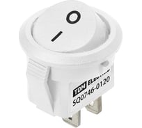 Выключатель клавишный TDM ELECTRIC KCD11-101 250В AC/DC, 1P, 3А, (2с), ON-OFF, белый, Micro TDM SQ0746-0120