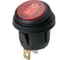 Выключатель клавишный TDM ELECTRIC KCD2-101N/FS 250В AC/DC, 1P, 6А, (3с), ON-OFF, черный корпус, красная клавиша, LED, IP54 TDM SQ0746-0150 1