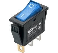 Выключатель клавишный TDM ELECTRIC IRS-101N 250В AC/DC, 1P, 15А, (3с), ON-OFF, черный корпус, синяя клавиша, LED подсветка TDM SQ0746-0171