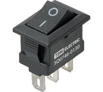 Выключатель клавишный TDM ELECTRIC KCD11-102 250В AC/DC, 1P, 3А, (3с), ON-ON, черный, Micro TDM SQ0746-0130