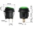 Выключатель клавишный TDM ELECTRIC KCD2-101N/FS 250В AC/DC, 1P, 6А, (3с), ON-OFF, черный корпус, зеленая клавиша, LED, IP54 TDM SQ0746-0152 3