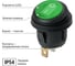 Выключатель клавишный TDM ELECTRIC KCD2-101N/FS 250В AC/DC, 1P, 6А, (3с), ON-OFF, черный корпус, зеленая клавиша, LED, IP54 TDM SQ0746-0152 5