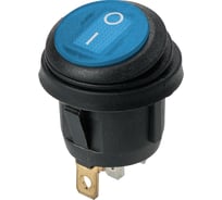 Выключатель клавишный TDM ELECTRIC KCD2-101N/FS 250В AC/DC, 1P, 6А, (3с), ON-OFF, черный корпус, синяя клавиша, LED, IP54 TDM SQ0746-0151