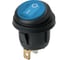 Выключатель клавишный TDM ELECTRIC KCD2-101N/FS 250В AC/DC, 1P, 6А, (3с), ON-OFF, черный корпус, синяя клавиша, LED, IP54 TDM SQ0746-0151 1