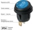 Выключатель клавишный TDM ELECTRIC KCD2-101N/FS 250В AC/DC, 1P, 6А, (3с), ON-OFF, черный корпус, синяя клавиша, LED, IP54 TDM SQ0746-0151 5