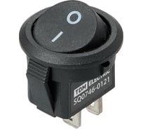 Выключатель клавишный TDM ELECTRIC KCD11-101 250В AC/DC, 1P, 3А, (2с), ON-OFF, черный, Micro TDM SQ0746-0121