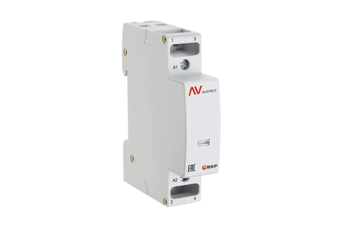 Контактор модульный EKF КМ 25А, 2NО, 48VAC, 1 модуль AVERES km-av-1-25 ...