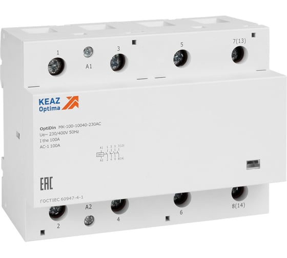 Контактор модульный КЭАЗ OptiDin MK-100-8022-230AC 321267 1
