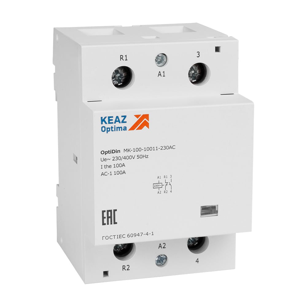 Контактор модульный КЭАЗ OptiDin MK-100-10011-230AC 321239 - выгодная ...