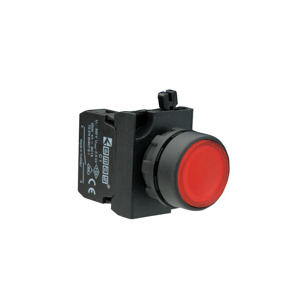 Нажимная кнопка Emas круглая красная 2НЗ CP202DK - выгодная цена ...