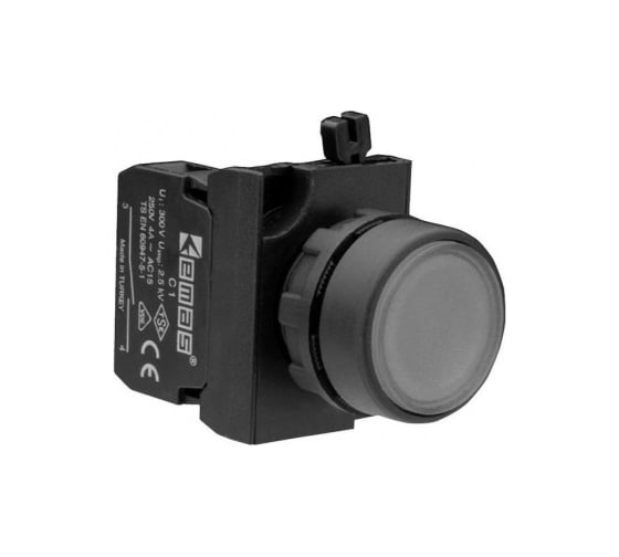 Нажимная кнопка Emas круглая черная 2НЗ CP202DH 1