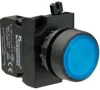 Нажимная кнопка Emas круглая синяя 2НО CP101DM