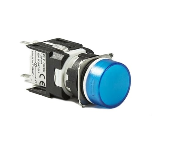 Сигнальная арматура Emas 16 мм, круглая 12-24 AC/DC синяя D070YXM 1