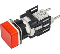 Сигнальная арматура Emas 16 мм, квадратная 12-24 AC/DC красная D060KXK