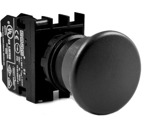 Кнопка Emas Грибок черная B200MH
