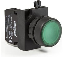 Нажимная кнопка Emas круглая зеленая 1НЗ CP200DY