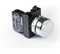 Нажимная кнопка Emas круглая белая 1НЗ CM200DB