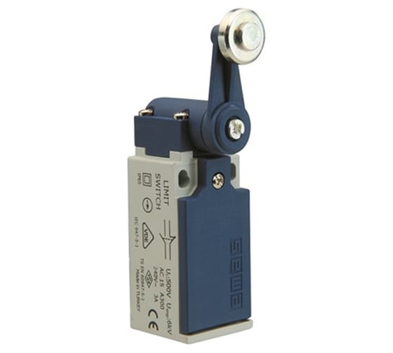 Концевой выключатель Emas с пластиковой консолью и металлическим роликом 18мм, 2НО+1НЗ L5K27MEM121 1