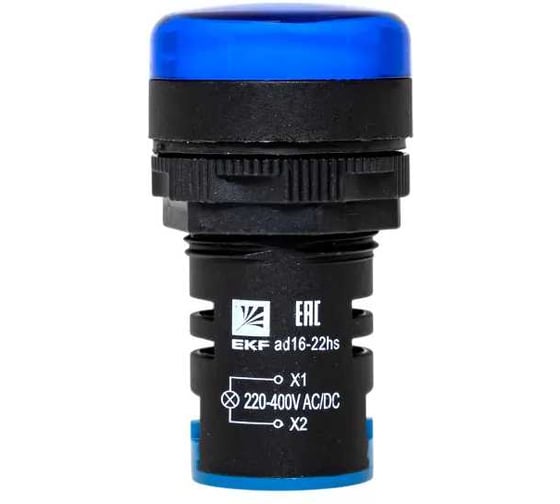 Матрица светодиодная AD16-22HS синяя 220-400В AC/DC EKF ledm-ad16-b-230acdc