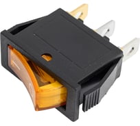 Клавишный выключатель 250В, 15А, (3с), вкл-выкл, желтый (RWB-404, SC-791, IRS-101-1C), 10 шт. REXANT 36-2212