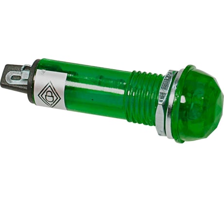 Индикатор граненый, d10.2 220В, зеленый (RWE-205), 10 шт. REXANT 36-4731