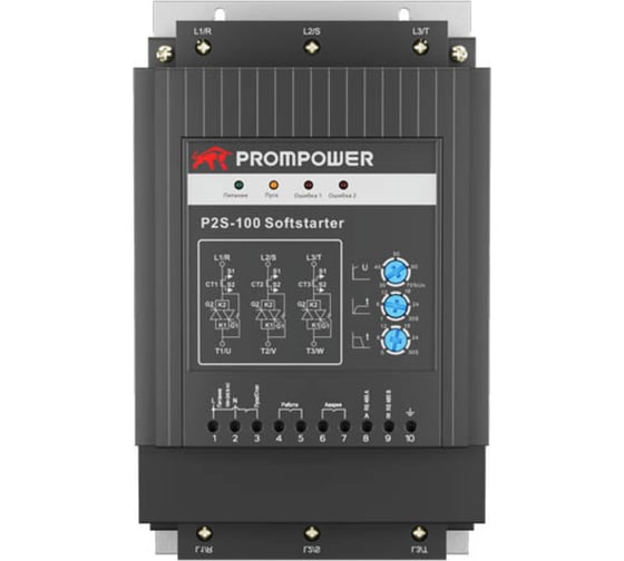 Устройство плавного пуска Prompower P2S-100-4-37-B-B, напряжение 400B, мощность 37 кВт, 75А P2S100437BB