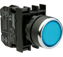 Кнопка с блоком подсветки Emas синяя B132DM