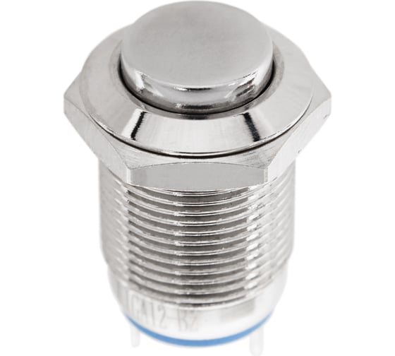 Антивандальная кнопка REXANT d12 Б/Фикс (2с), OFF-(ON), выпуклая (A12-B2) 06-0339-A