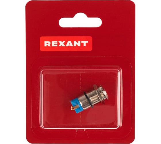 Антивандальная кнопка REXANT d12 Фикс (2с), OFF-ON, выпуклая (A12-B2) 06-0340-A