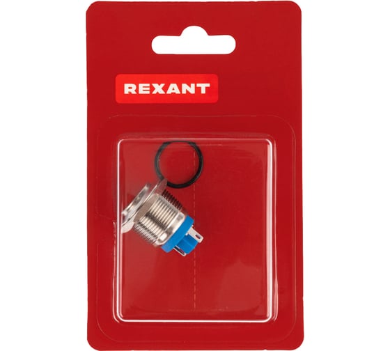 Антивандальная кнопка REXANT d19 Б/Фикс (2с), OFF-(ON), выпуклая (PBS-28В-4) 06-0358-B