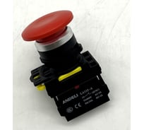 Кнопка ANDELI LA115-A5-01M/1 Грибок красный 1НЗ AC220V ADL10-347
