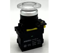 Кнопка ANDELI LA115-A5-10MD/11 белый 1НО AC220V (LED) ADL10-350