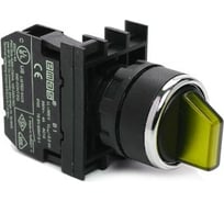 Переключатель Emas с подсветкой неон 2-0-1 без фиксации желтый 2НО B131SL32S