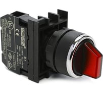 Переключатель Emas с подсветкой светодиод 2-0-1 без фиксации красный B161SL32K