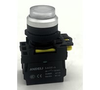 Кнопка ANDELI LA115-A5-11GND/1 белый 1НО+1НЗ AC220V (LED) ADL10-277