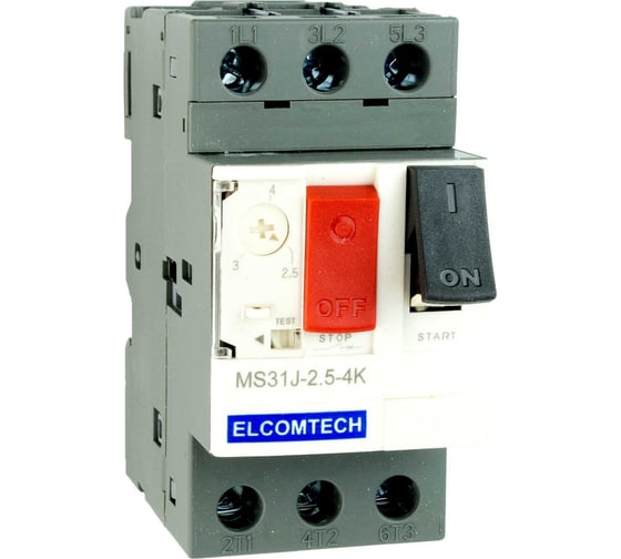 Мотор-автомат ELCOMTECH MS31J-2,5-4K (2,5-4А) УТ-00026533 1